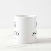 Gerade geheiratet mit individuellem Datum Kaffeetasse (Mittel)