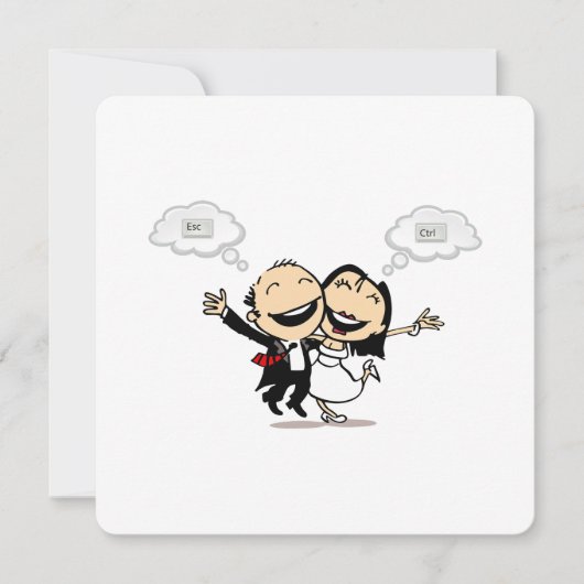 Gerade geheiratet save the date (Vorderseite)