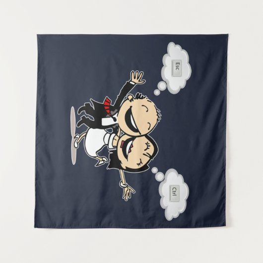 Gerade geheiratet wandteppich (Vorderseite (Horizontal))