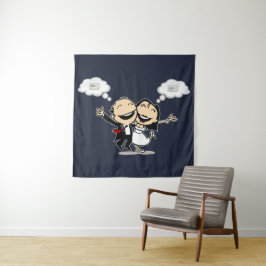 Gerade geheiratet wandteppich