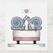 Gerade geheiratet weinetikett (Einzelnes Label)