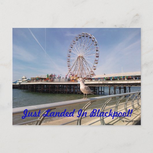 Gerade gelandet postkarte (Vorderseite)