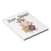 Gerade gelesen notizblock (angewinkelt)