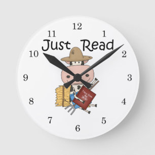 Gerade gelesen runde wanduhr