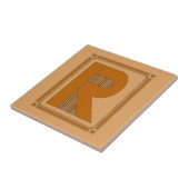 Gerade Geraden Kunst-Deko mit Monogramm, Buchstabe Fliese (Seite)