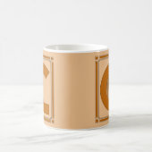 Gerade Geraden Kunst-Deko mit Monogramm, Buchstabe Kaffeetasse (Mittel)