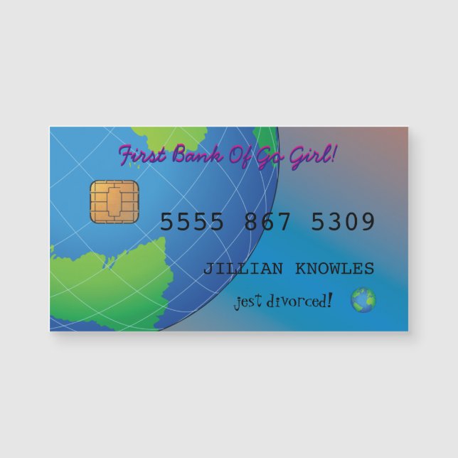 Gerade geschieden Fab Female Joke Female Magnetkarte (Vorderseite)