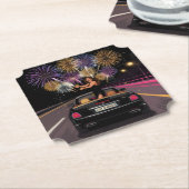 Gerade geschiedene Party-Feier Papier-Untersetzer Untersetzer (angewinkelt)