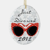 Gerade geschiedene Weihnachtsverzierung Keramik Ornament (Rechts)