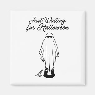 Gerade Gewartet für Halloween Spooky Ghost Summer Magnet