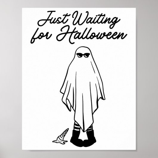 Gerade Gewartet für Halloween Spooky Ghost Summer Poster (Vorne)