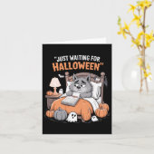 Gerade Gewartet Halloween Funny Halloween Zitat S Karte (Gelbe Blume)