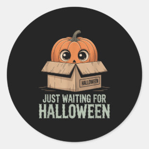 Gerade Gewartet Halloween Funny Halloween Zitat S Runder Aufkleber