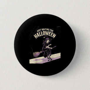 Gerade Gewartet Halloween Halloween-Angebotssommer Button