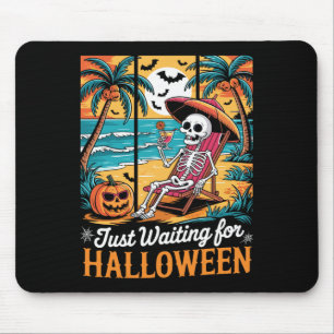 Gerade Gewartet zu Halloween Shirt Spooky Geister Mousepad