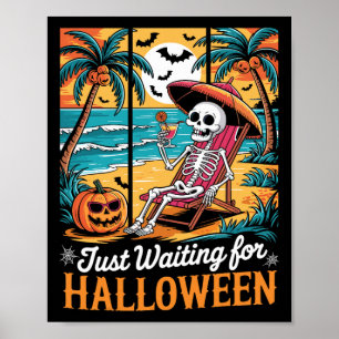 Gerade Gewartet zu Halloween Shirt Spooky Geister Poster