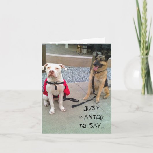 GERADE GEWOLLT, UM ZU SAGEN… DANKESKARTE (Vorderseite)