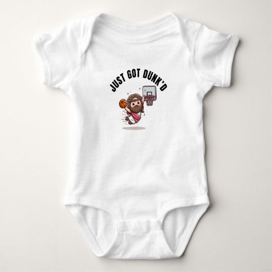 Gerade Got Dunked Funny Baptisse Baby Bodysuit Ges Baby Strampler (Vorderseite)