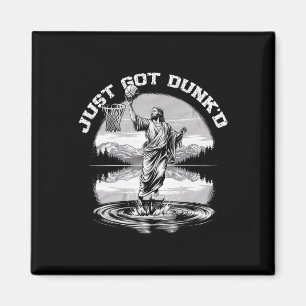 Gerade Got Dunked Funny Ptism Jesus spielen Sketch Magnet