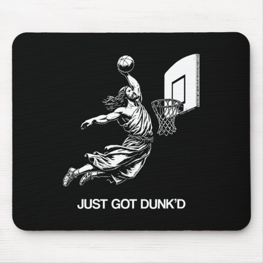 Gerade Got Dunked Funny Ptism Jesus spielen Sketch Mousepad (Vorne)