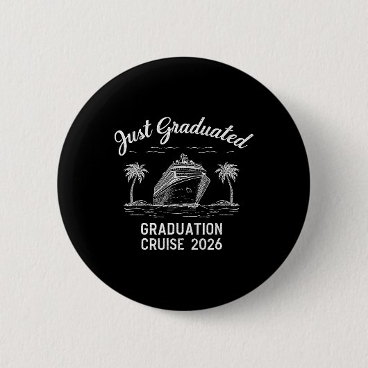 Gerade Graduiert Abschlussfahrt 2026 Feier Button (Vorderseite)
