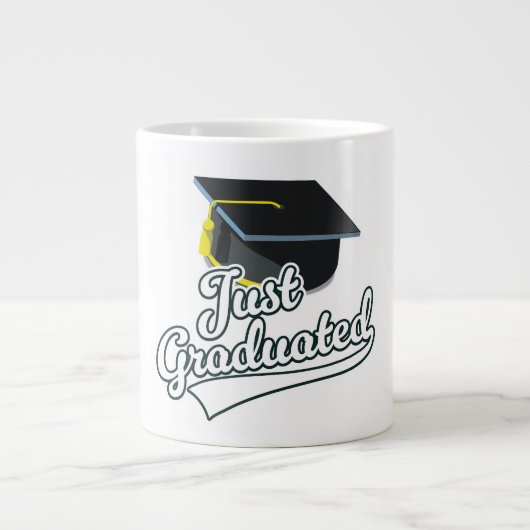 Gerade graduiert! Jumbo-Tasse (Vorderseite)