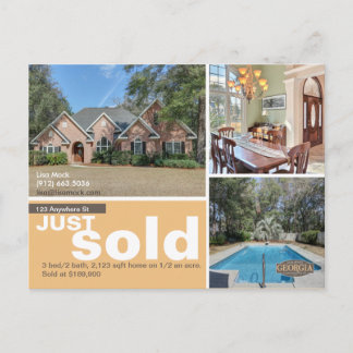 Gerade großes VerkaufsFoto Ankündigungspostkarte