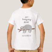 Gerade, hängend um Trägheit T-Shirt (Rückseite)