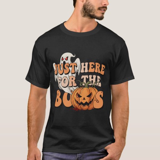 Gerade hier für das BOOS Funny Halloween 2 T-Shirt (Vorderseite)