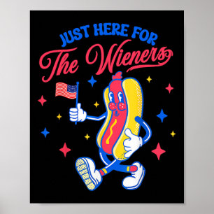 Gerade hier für die Dackeln 4. Juli Hot Dog 1 Poster