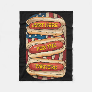 Gerade hier für die Dackeln 4. Juli Hot Dog Patrio Fleecedecke