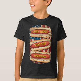 Gerade hier für die Dackeln 4. Juli Hot Dog Patrio T-Shirt