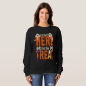 Gerade hier für die Leckerei lustiges Halloween Ou Sweatshirt (Vorne ganz)