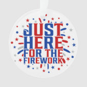 Gerade hier für Feuerwerke lustig für ein Paar Ornament (Vorderseite)