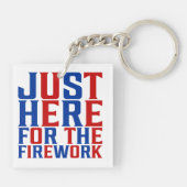 Gerade hier für Feuerwerke lustig für ein Paar Schlüsselanhänger (Rückseite)