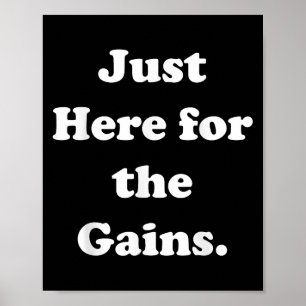 Gerade hier für GYM-Motivation Zitat Funny Poster