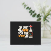 Gerade hier für Spirituosen Halloween Tequila Spoo Postkarte (Stehend Vorderseite)