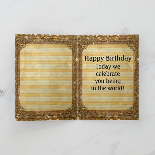 Gerade Horsing herum Karte (Innenseite)