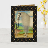 Gerade Horsing herum Karte (Gelbe Blume)