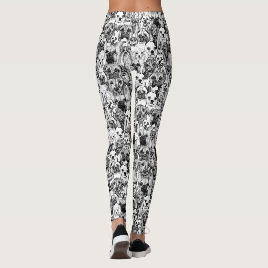 gerade Hunde Leggings (Rückseite)