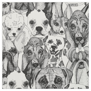 gerade Hunde Stoff