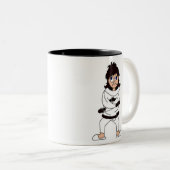 Gerade Jacke Zweifarbige Tasse (VorderseiteRechts)