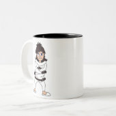 Gerade Jacke Zweifarbige Tasse (Vorderseite Links)