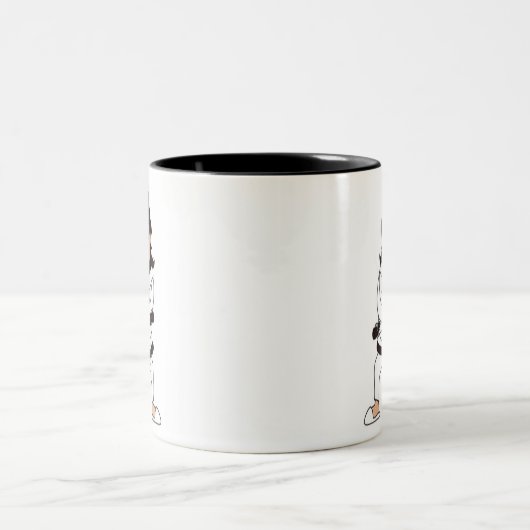 Gerade Jacke Zweifarbige Tasse (Mittel)