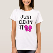 Gerade Kickin es lustiges Kickboxing T-Shirt (Vorderseite)