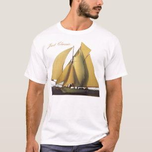 Gerade klassische Pfeifen-Yacht T-Shirt