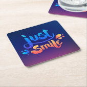 Gerade Lächeln Rechteckiger Pappuntersetzer (angewinkelt)