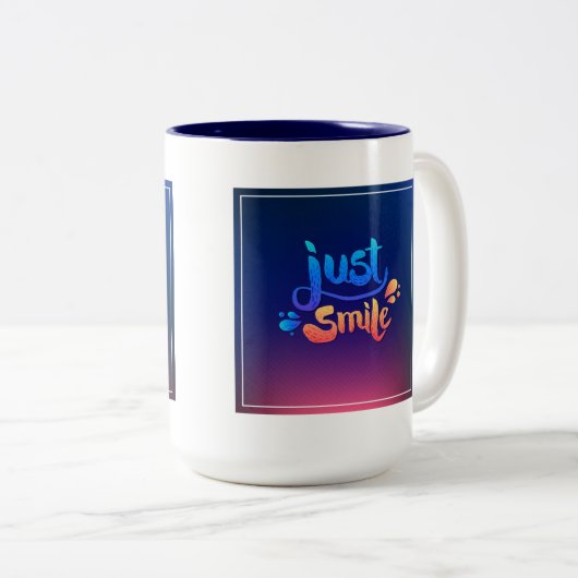 Gerade Lächeln Zweifarbige Tasse (VorderseiteRechts)