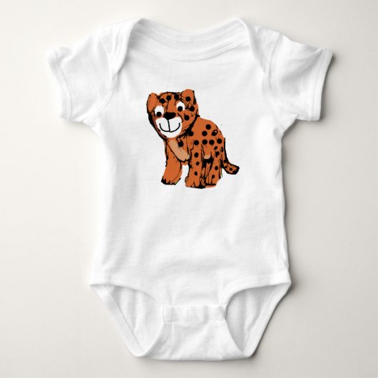 Gerade Leopard überprüfen Baby Strampler (Vorderseite)