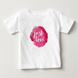 Gerade Liebe scherzt rosa Watercolor T - Shirt